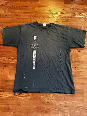 $99.99 • Buy Vintage Korn 40 Oz Band Metal Tour T-Shirt 1995 Thrashed XL Faded