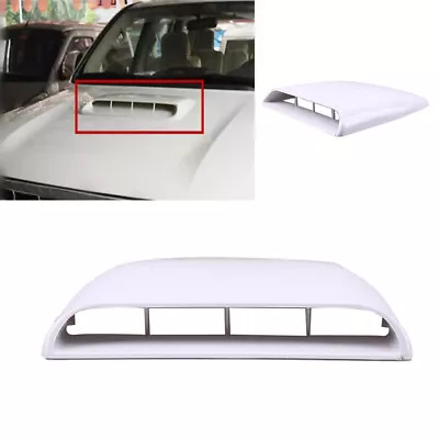 Universal Car Roof Air Flow Intake Hood Scoop Vent Bonnet Cover White Decor • $37.07