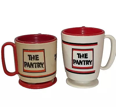 (2) Vintage Travel Coffee Mugs (1980s/1990s) From The Pantry Convenience Store • $15.99