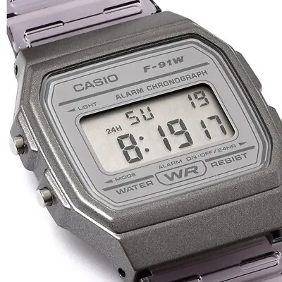 Casio Vintage Transparent Resin Band Digital Unisex Watch Original New F-91WS-8 • $35.77