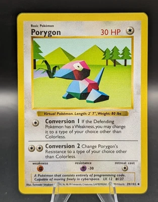 $0.99 • Buy Shadowless Porygon 39/102 Base Set Pokemon Card NM