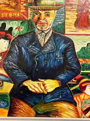 Vintage 1959 Portrait Oil Painting Copy Julien Pere Tanguy Vincent Van Gogh MCM • $258.75