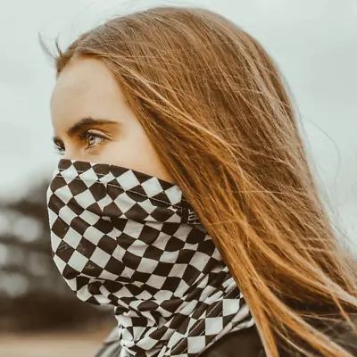 Motorcycle Neck Tube / Scarf - Retro Desing  Chess Check  - New • $19.99