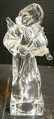Vintage Mikasa Herald Collection Crystal Angel Playing Violin Figure Excellent  • $13.99