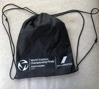 World Triathlon Championship Finals Pontevedra  Draw String Backpack Bag - Black • $17.99