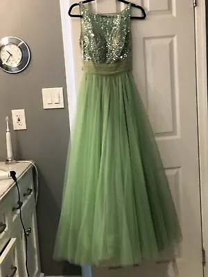 Sherri Hill 11022 Lime Green Stunning Pageant Prom Gown Dress Sz 4 • $234