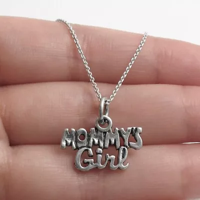 925 Sterling Silver Mommys Girl Charm With Necklace • $21.81