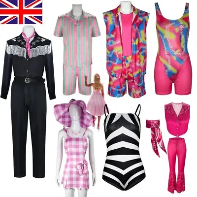 2023 Movie Barbie Ken Cosplay Halloween Costume Uniform Mens Womens Fancy Dress • £13.73