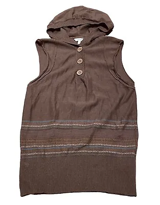 Fat Face Wool Hooded Sleeveless Fairisle Jumper Sweater Vest (B10) 10 Vintage • £12.99