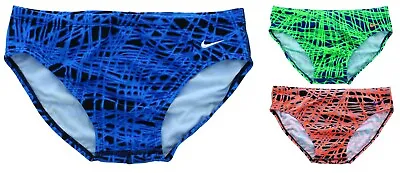 Nike Men's Swim Brief Blaze Performance Poly Swimwear Swimsuit NESS6020 MSRP $46 • $19.99