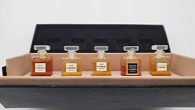 Rare Boxed Set Chanel Fragrance Wardrobe 5 Mini/Sample Size Perfumes • $185