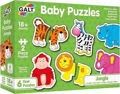 Galt Toys Baby Puzzles - Jungle Jigsaw Puzzles For Kids Ages 18 Months Plus • £9.51
