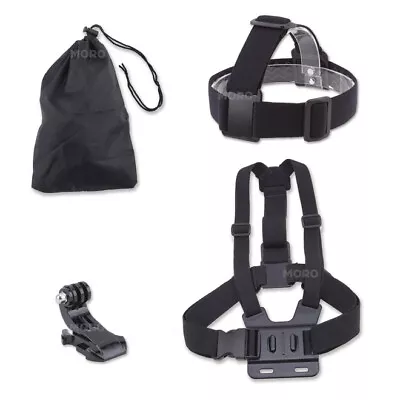 Chest Harness&Head Strap Mount GoPro Hero Black 10 11 6 5 4 3 7 8 9 2 1 Camera • $16.69