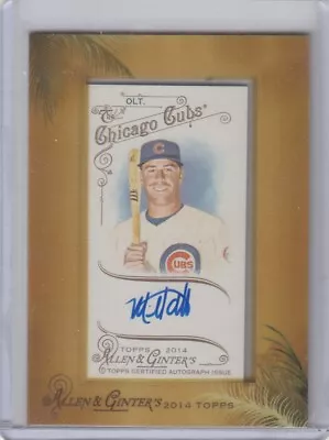 2014 Allen & Ginter Framed Mini Autograph MIKE OLT Auto Cubs • $3