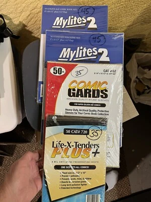 $40 • Buy Lot Of Bill Cole Enterprises Life-X-Tenders Plus, Comic Gards, Gerber Mylites2