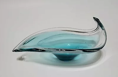 Murano Alessandro Coppola Art Glass Bowl Art Glass Blue Aqua Turquoise Bowl • $24