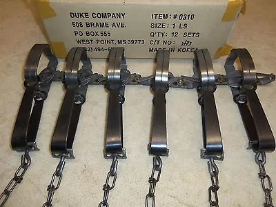 6 New Duke #1 Long Spring Foothold Traps Mink Muskrat Nuisance Trapping 0310 • $53.95