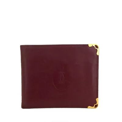 Must De Cartier Leather Bifold Wallet/9Y1122 • $1