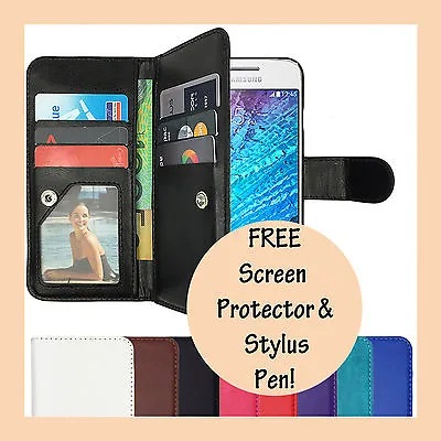 $6.95 • Buy Leather Flip Case PU Wallet Stand Cover For Samsung Galaxy J1 2016 J16 & J100Y