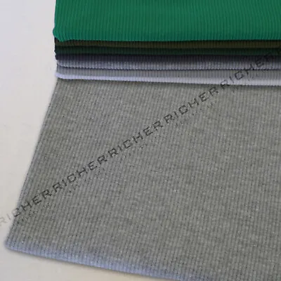 100% Knitted Cotton 2x2 Stretch Rib Babywear Sleepwear Jersey Fabric UK Product • £1.25