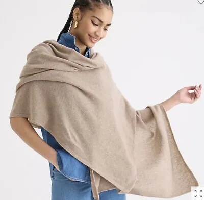 J CREW Cashmere-wool Blend Poncho In Camel One Size $139.50 AW423 • $78