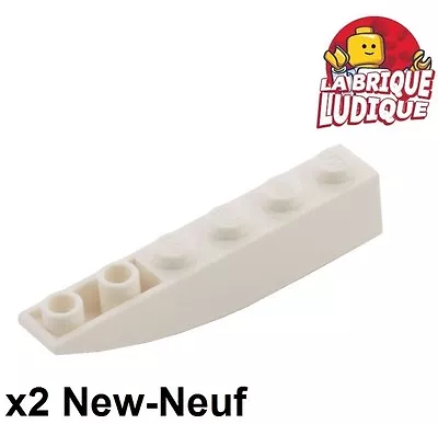 Lego - 2x Slope Curved Gradient Curve Inverted 6x1 White/White 42023 New • $2.41