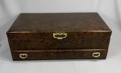 Lady Buxton Jewelry Box Faux Brown Leather Red Velvet 3 Tier • $45