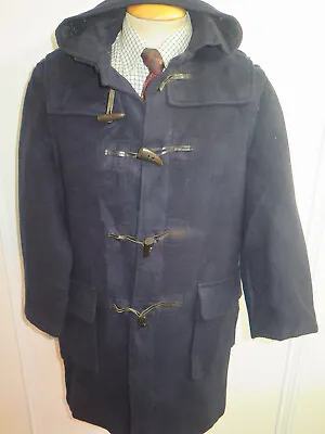 Vintage Gloverall Wool Duffle Duffel Coat Raincoat M 40  Euro 50 - Blue • $99.46