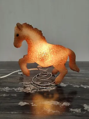 Vintage Melted Plastic Popcorn Horse Accent Lamp Light • $17.99