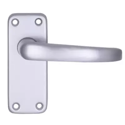 Straight Lever Latch Door Handle Aluminium (PAIR) • £3.74
