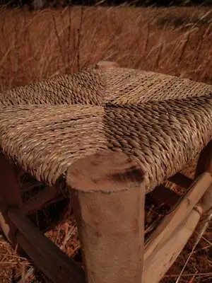 Set Of  5 MOROCCAN BELDI STOOL In Wood And Handmade Doum  • $200