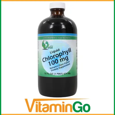 World Organic Liquid CHLOROPHYLL Natural Flavor 100mg 474ml 16fl Oz | Alfa Alfa • £23.99