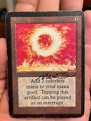 Signed Alpha Sol Ring Mtg Magic The Gathering • $1000