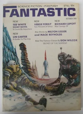 FANTASTIC October 1969 Lin Carter Milton Lesser Mach Reynolds • $9.10