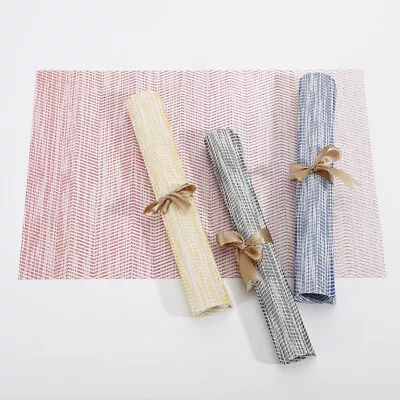 $5.99 • Buy Up To SET 6 X Dining Table Placemats PVC Insulation Tableware 4 X Placemat Decor
