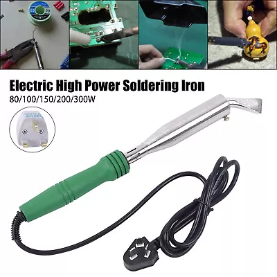 £18.71 • Buy 220V Electric Welding Soldering Iron Angled Chisel Tip Elbow 80/100/150/200/300W