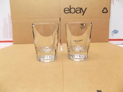 2 - Vintage Libbey Large Shot Glasses Ribbed Heavy Glass  2 Ounce • $19.95