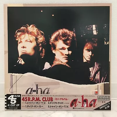 A-ha / 45 R.p.m. Club Japan Issue 12  W/ Obi Insert Postcard • $22