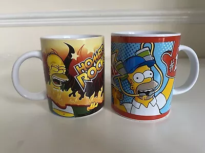 The Simpson’s Homer Rocks And Party Animal Coffee Tea Mugs Cup Kinnerton 2008/09 • £18.99