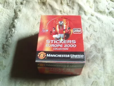 Full Box Of Manchester United Europe 2000 Sticker Packs By Futera • £12