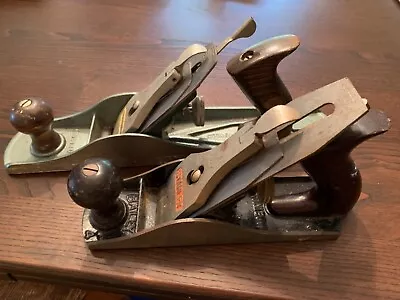 Lot - 2 Vintage Jack Planes Made In USA Craftsman C559B 14  Stanley Bailly #4 • $85