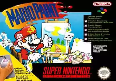 Mario Paint (Super Nintendo SNES 1992) Original Mouse Cartridge Only TESTED • $24.99