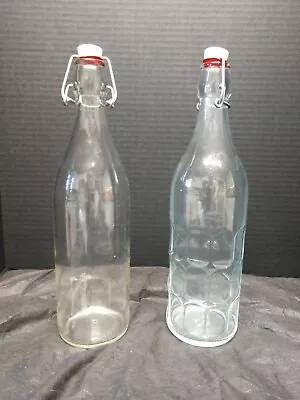 Bormioli Rocco Moresca Swing Top Stopper Bottles Glass Hermetic Set Of 2... • $15