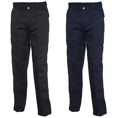 Mens Work Trousers Cargo Combat Workwear Black Navy Multi Pockets 28 - 52  UC902 • £13.99