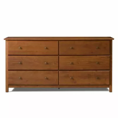 Modern Farmhouse Double Dresser Wide Chest Of Drawers Bedroom Solid Wood Walnut • $629.99