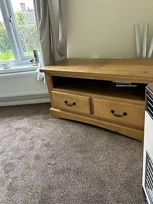 Corona TV Stand Flat Screen Television 2 Drawer Solid Pine By Mercers Furniture® • £250