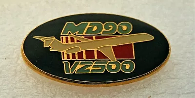 McDonnell Douglas MD-90 V2500 Commercial Jet Plane 1980s Promo Pin New NOS • $12.99