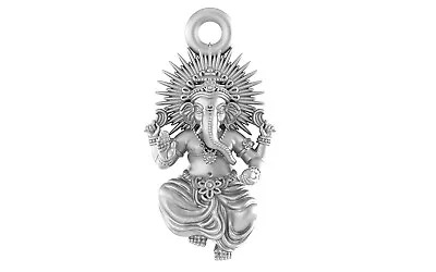 925 Pure Sterling Silver God Ganesh Pendant For Men & Women Good Health Wealth14 • $63.66