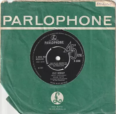 Adam Faith      Idle Gossip     Nice Copy • £2.50