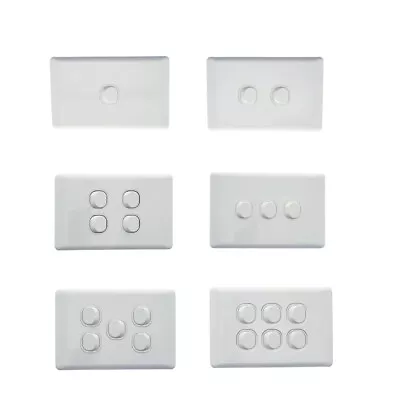 Pack Of 10 GEP 1 2 3 4 5 6 Gang Wall Switch - SAA - Standard - Classic - Single • $33